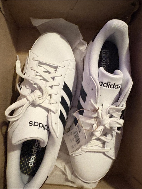 adidas Other - adidas White Sneakers with Black Three-Stripes